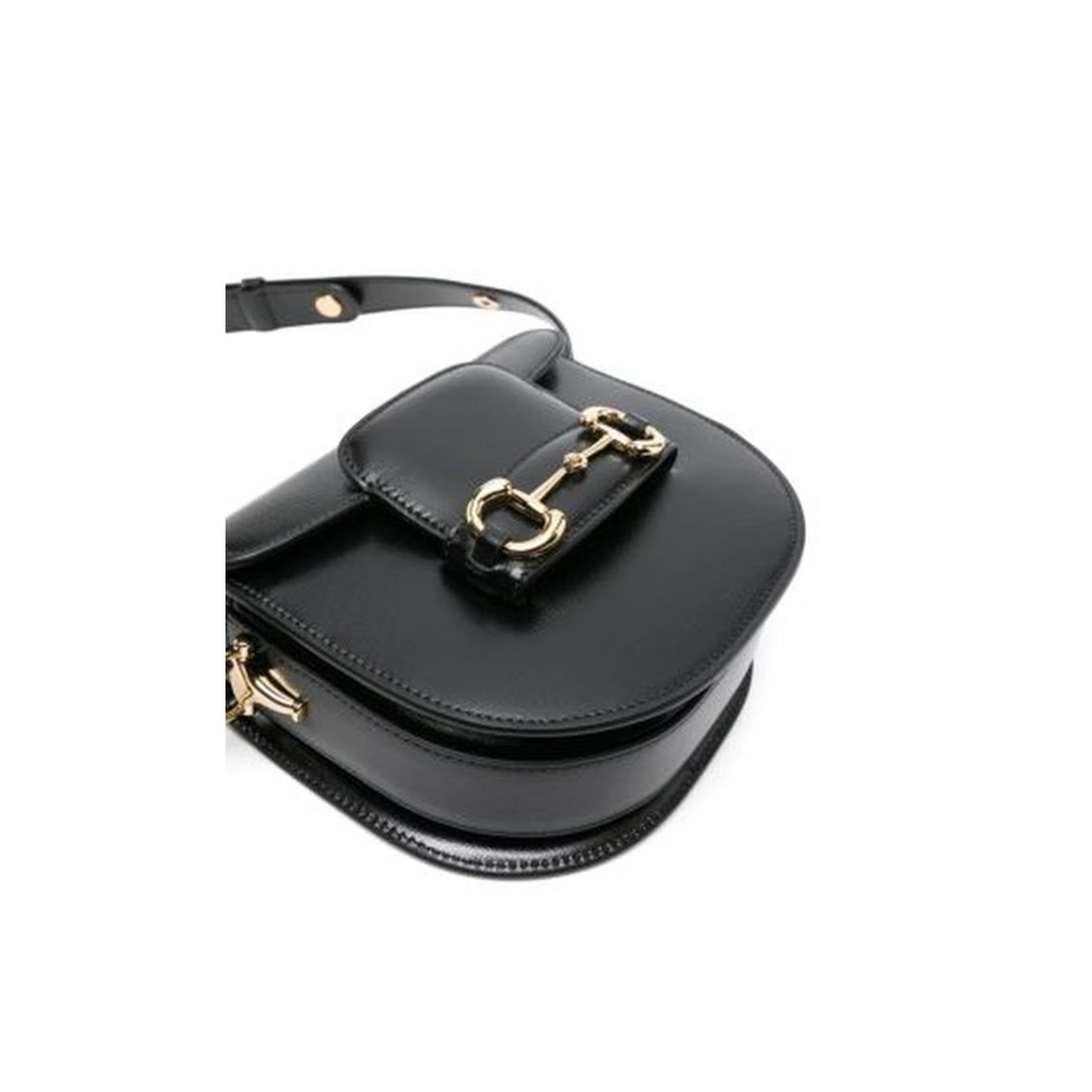 Horsebit 1955 Small Leather Soft Shoulder Bag - Black - Image 5