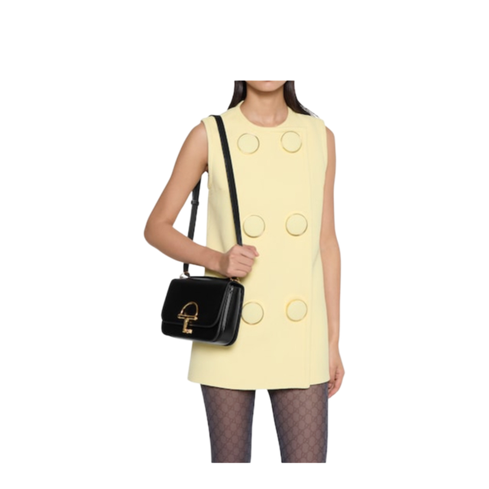 Siena Small Shoulder Bag in Black Leather - Image 4