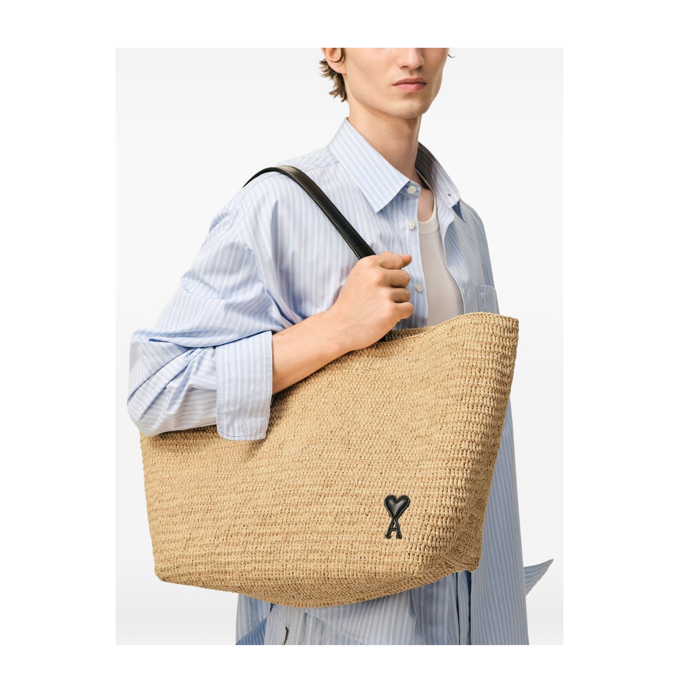 Ami de Coeur Raffia Tote Bag - Natural - Image 2