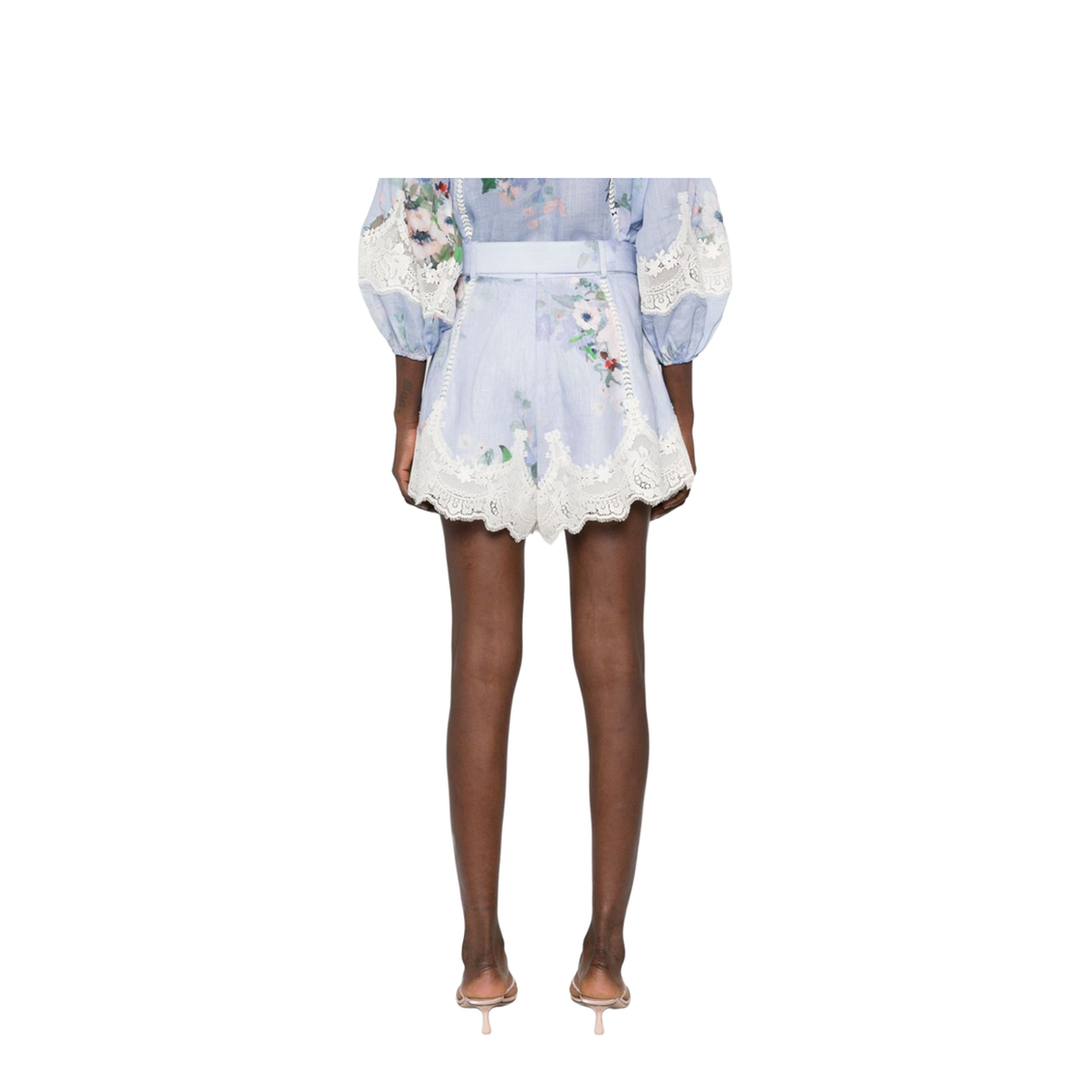 Light Blue Linen Shorts - Image 5