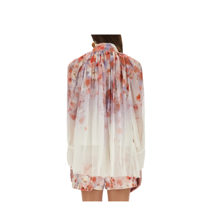 Crush Blouse With Floral Print - Image 3