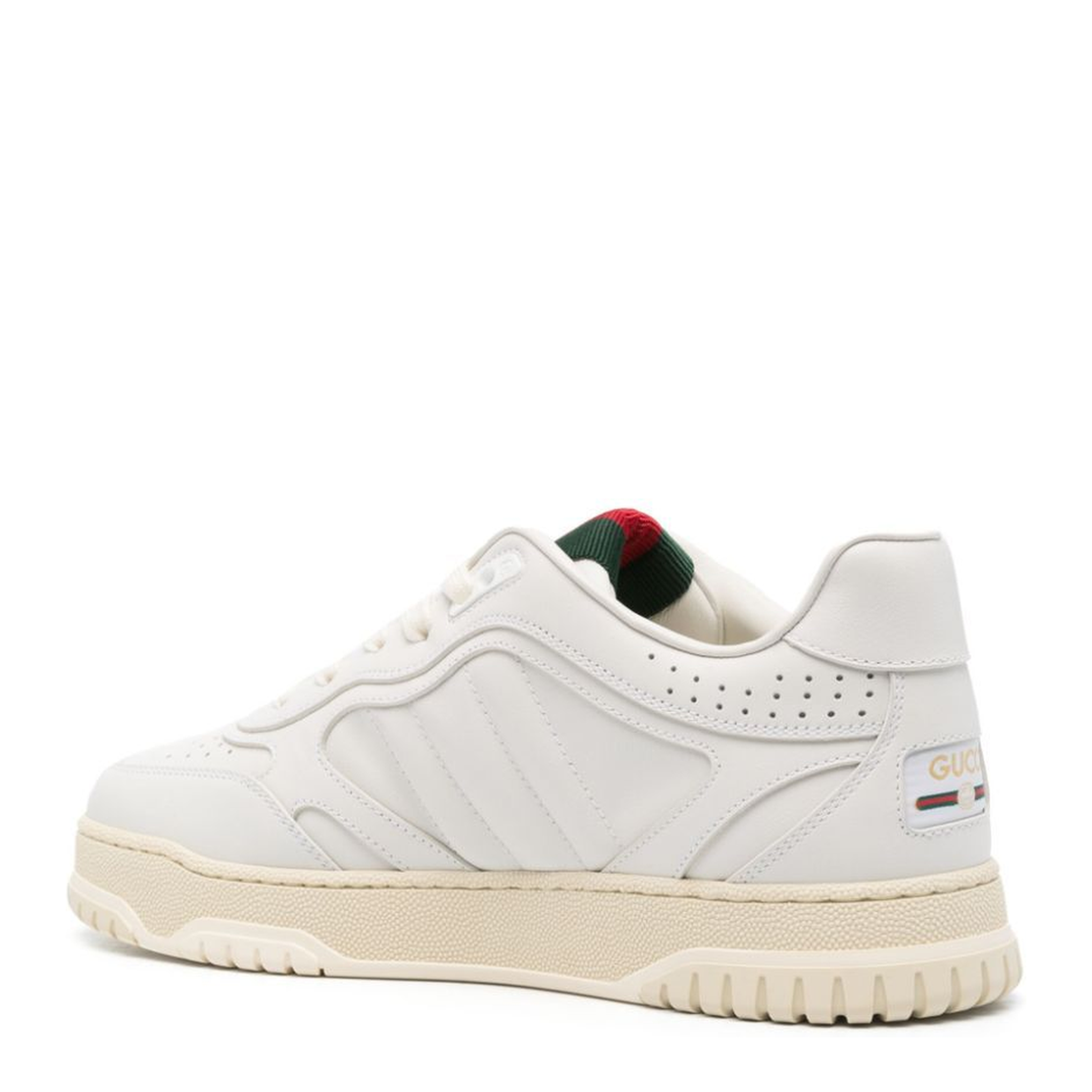 Re-Web Trainer in White Leather - Image 3