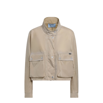 Short Re-Nylon Raincoat In Camel - Image 1