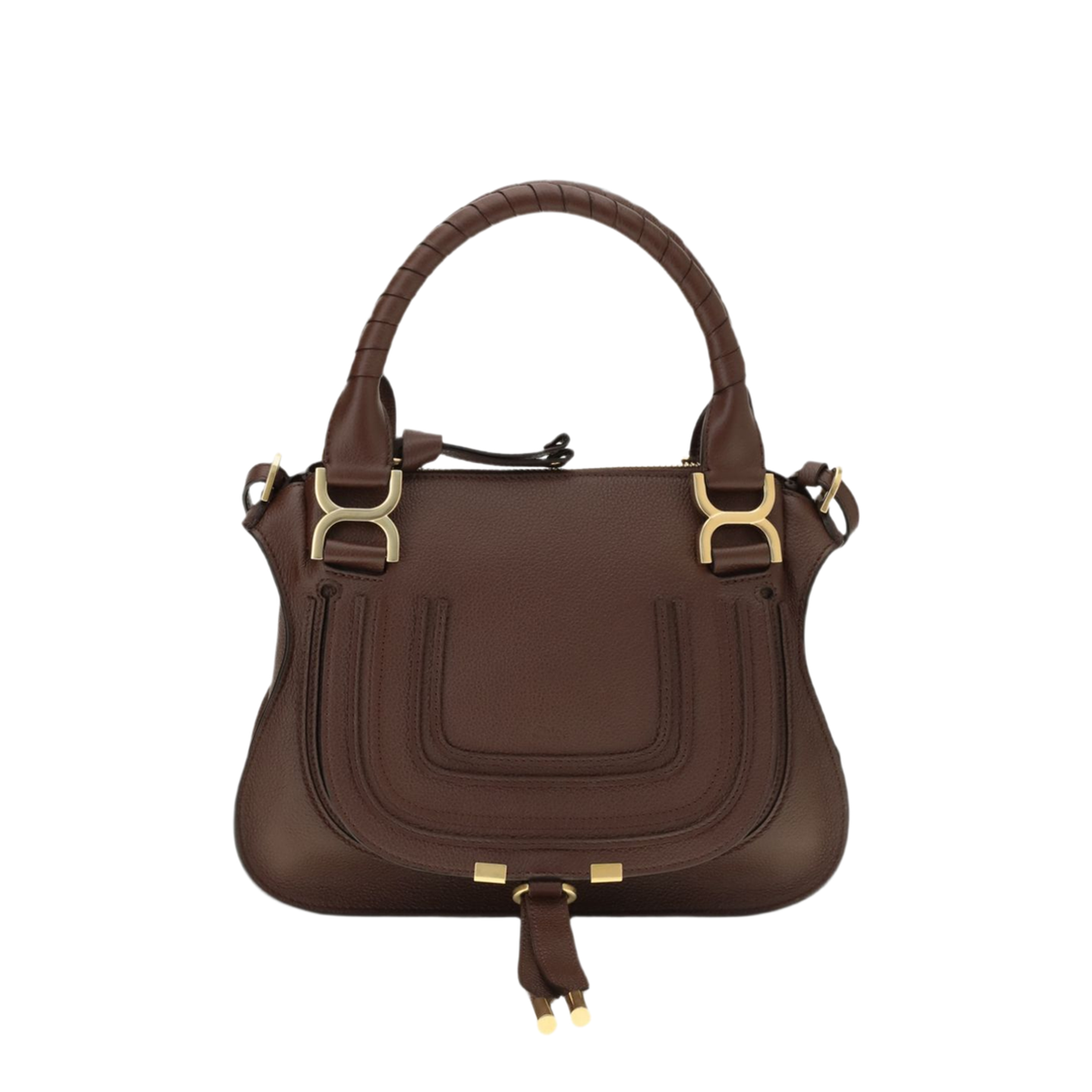 Marcie Small Grained Leather Handbag - Crafty Brown - Image 1