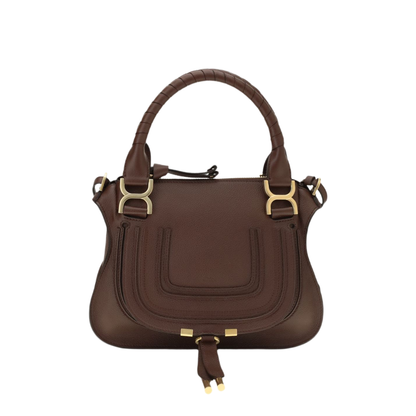 Marcie Small Grained Leather Handbag - Crafty Brown - Image 1