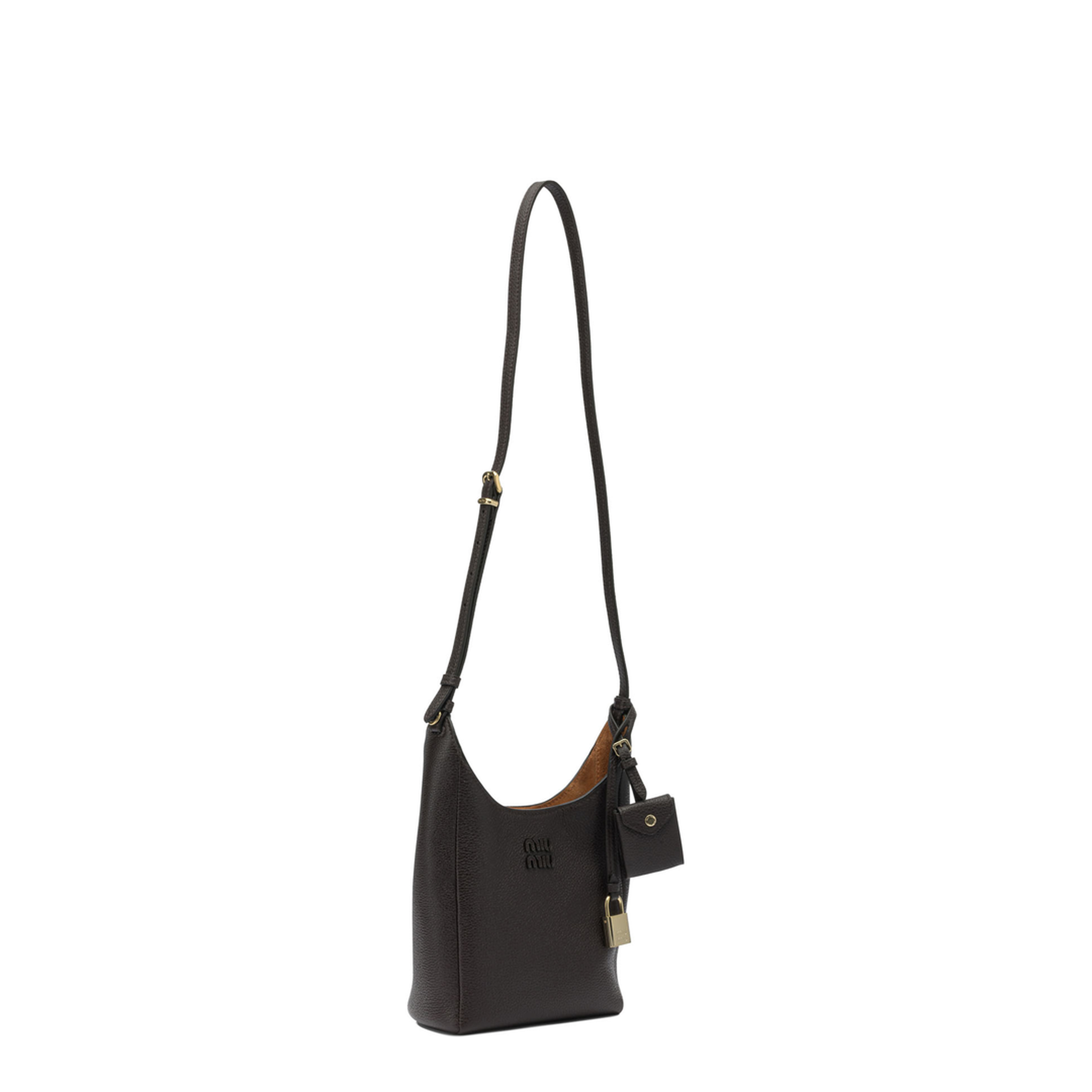 Calfskin Bucket Bag - Dark Brown/Papaya - Image 2