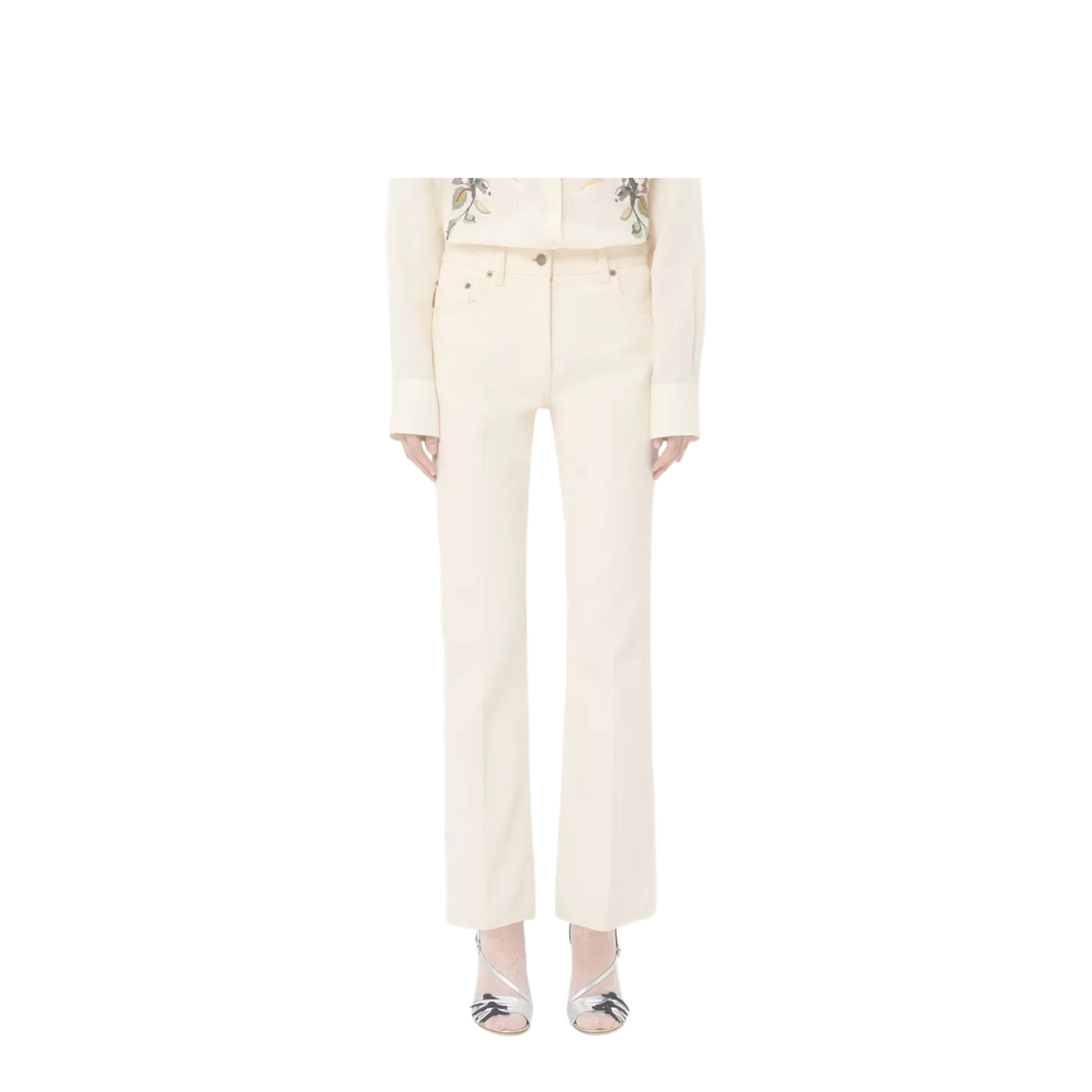 Flared Denim Jeans - Image 4