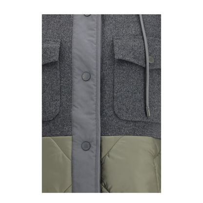 Wool and Technical Fabric Jacket - Image 3