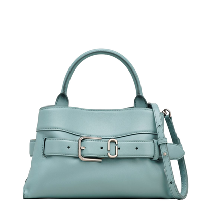 Dakota Small Smooth Leather Satchel - Sky Blue - Image 1