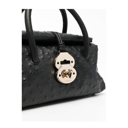 Dotta Cowhide Top-Handle Bag - Black Crater - Image 2