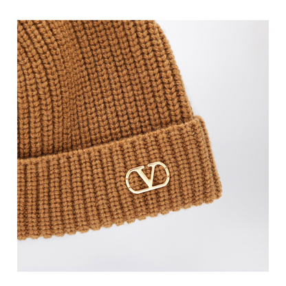 Camel Vlogo Signature Cashmere Beanie - Image 2