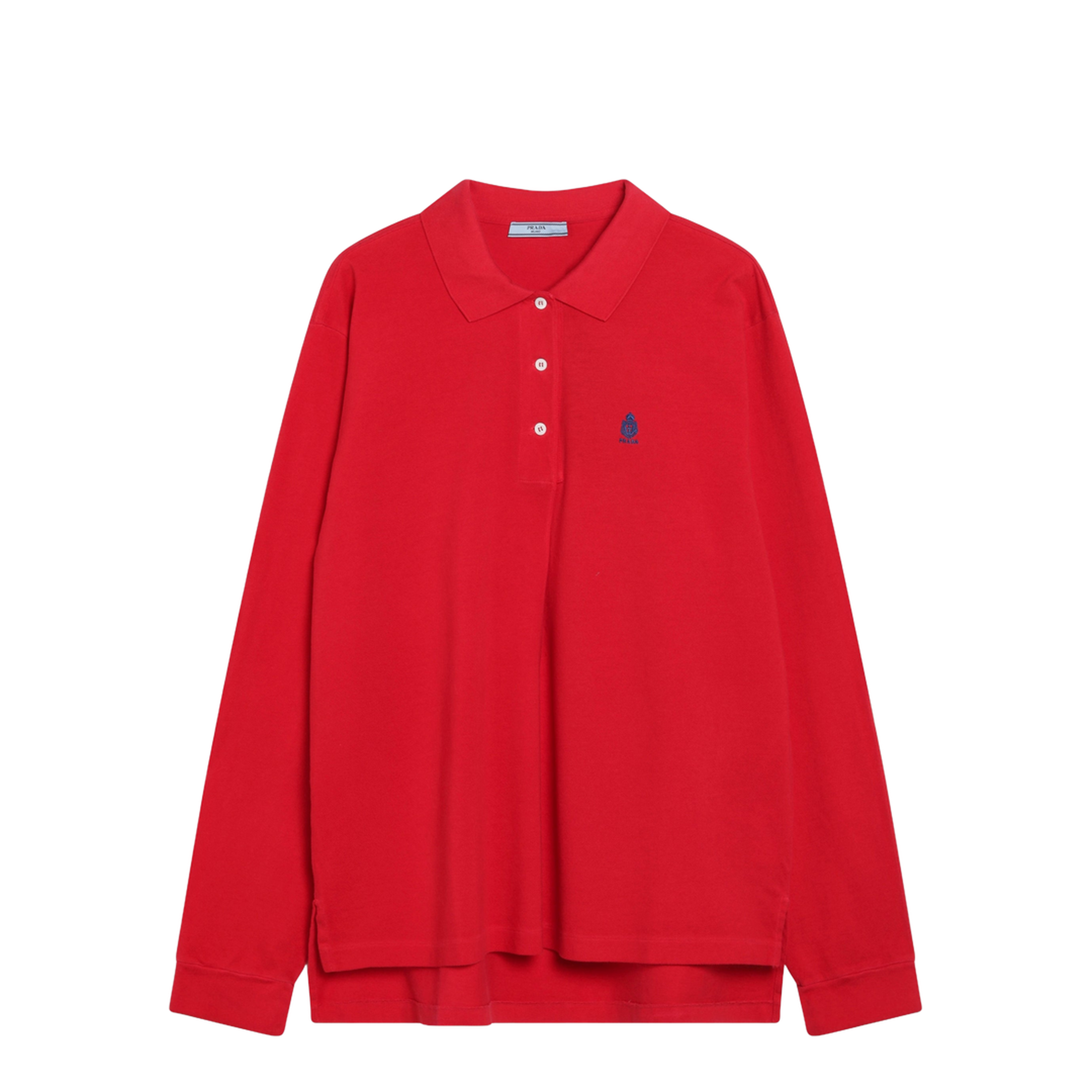 Red Cotton Piqué Polo - Image 1