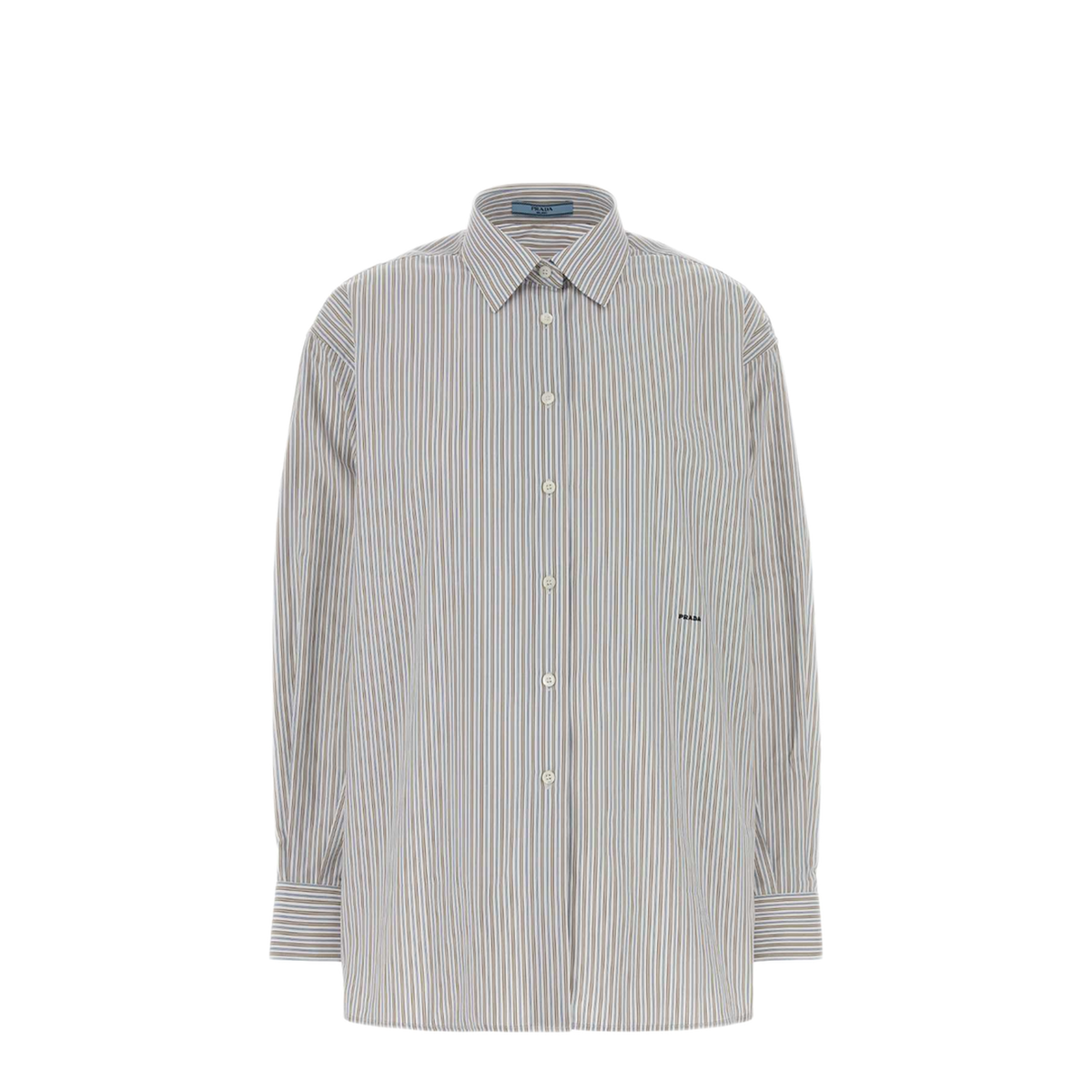 Double-Stripe Cotton Poplin Shirt - Image 1