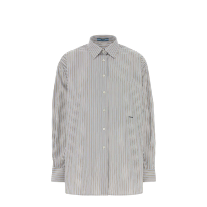 Double-Stripe Cotton Poplin Shirt - Image 1