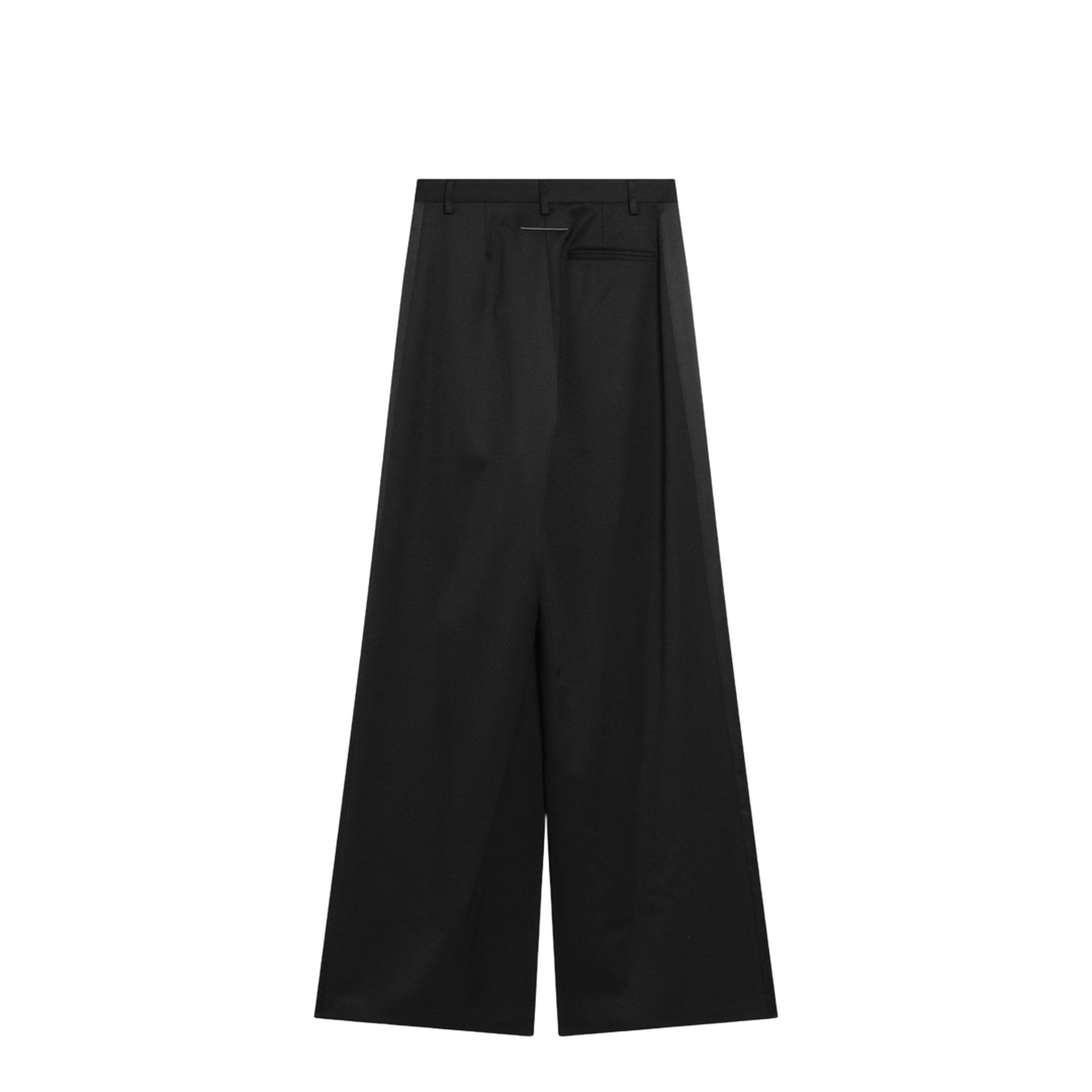 Black Satin Palazzo Pants - Image 2