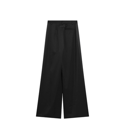 Black Satin Palazzo Pants - Image 2
