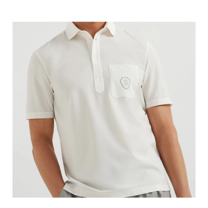 Polo Shirt with Chest Pocket and Logo - Image 4