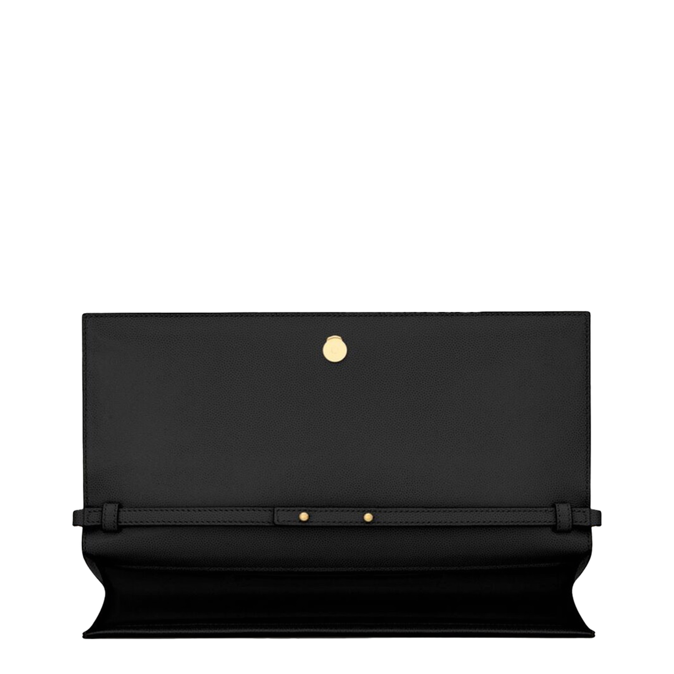 Kate Grain de Poudre Leather Clutch - Black - Image 4