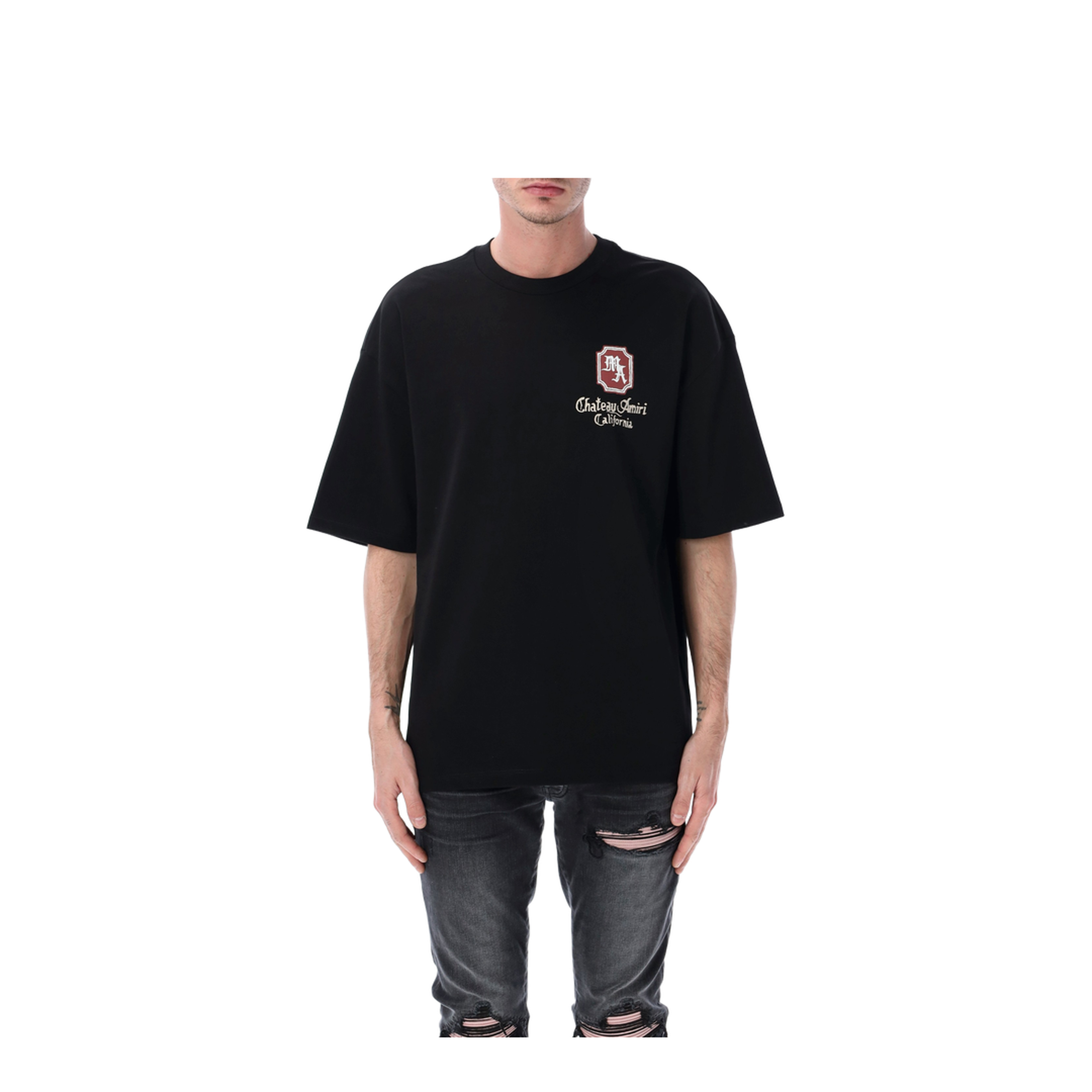 Black Cotton T-Shirt - Image 1