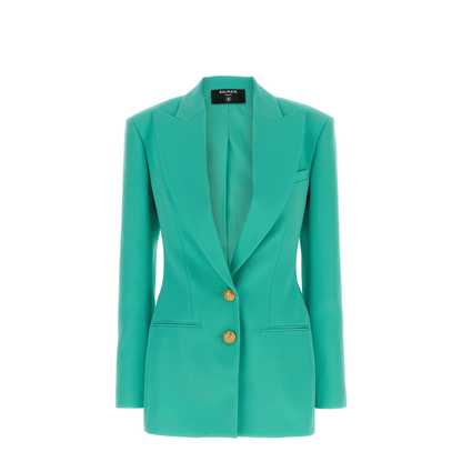 Logo Button Double-Breasted Blazer - Image 1