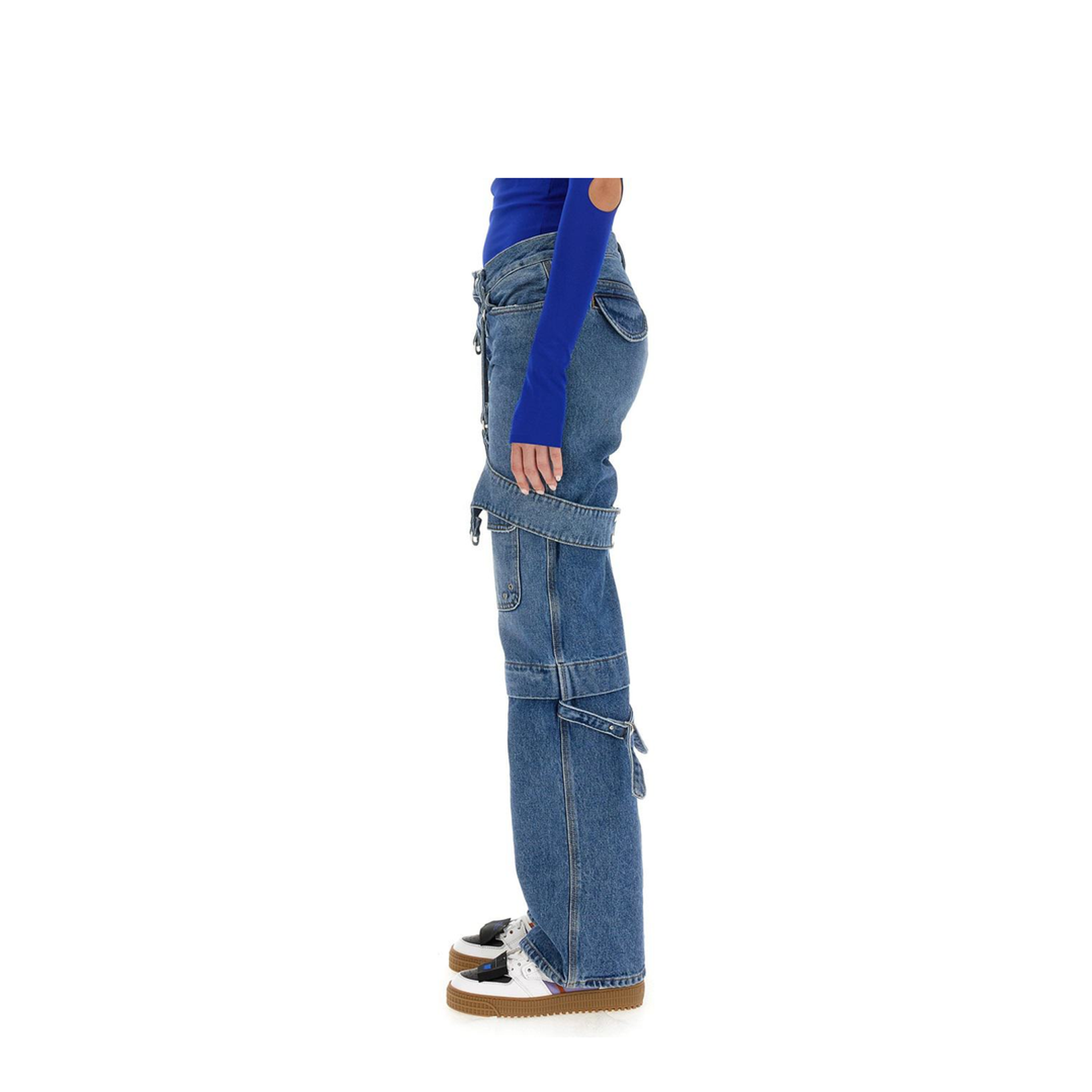 Cargo Zip Pants Blue - Image 4