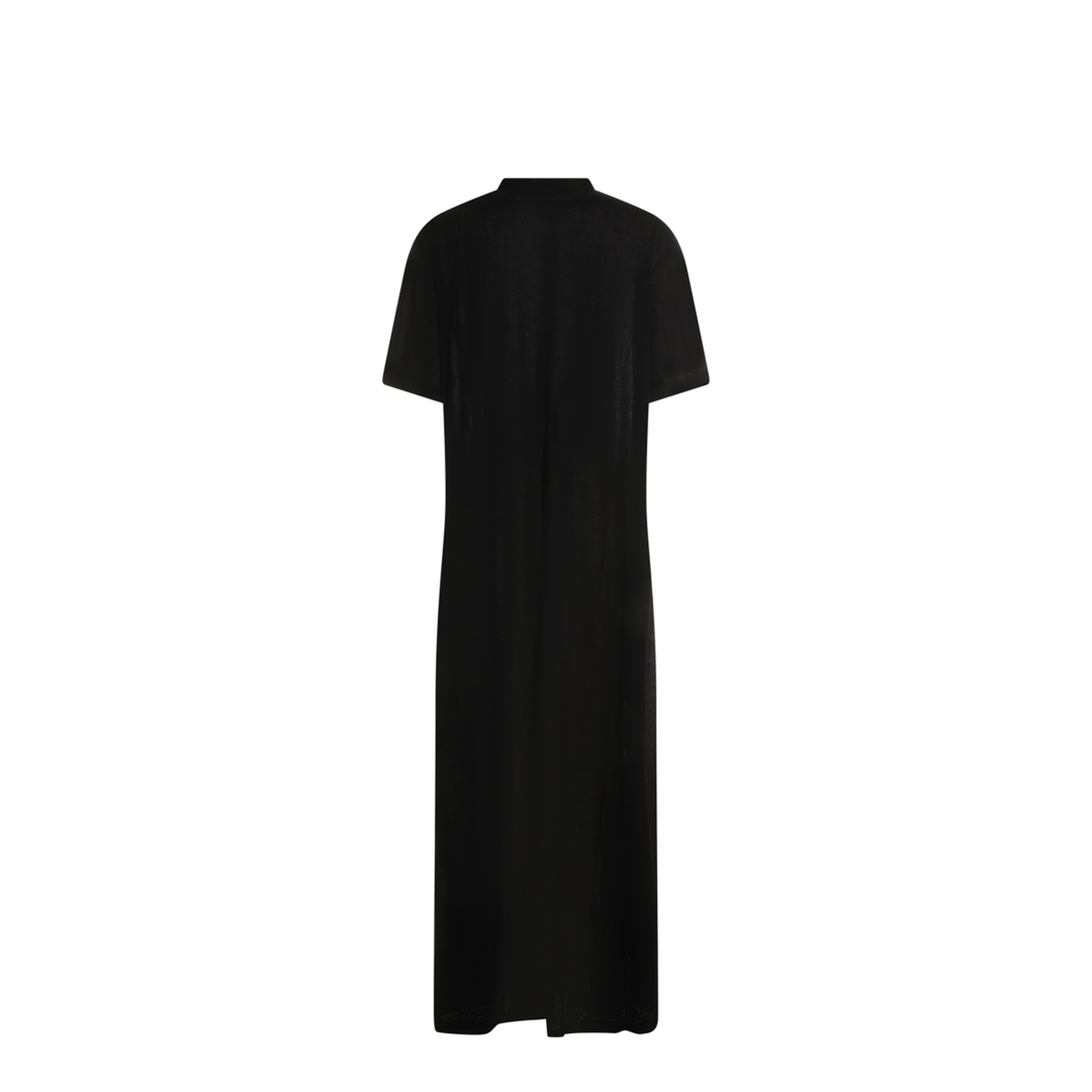 Black Maxi Train T-Shirt in Cotton Jersey - Image 3
