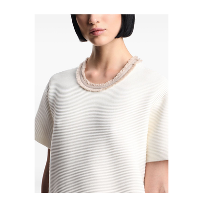 Ottoman Fabric Dress with Fringed Details - Image 4