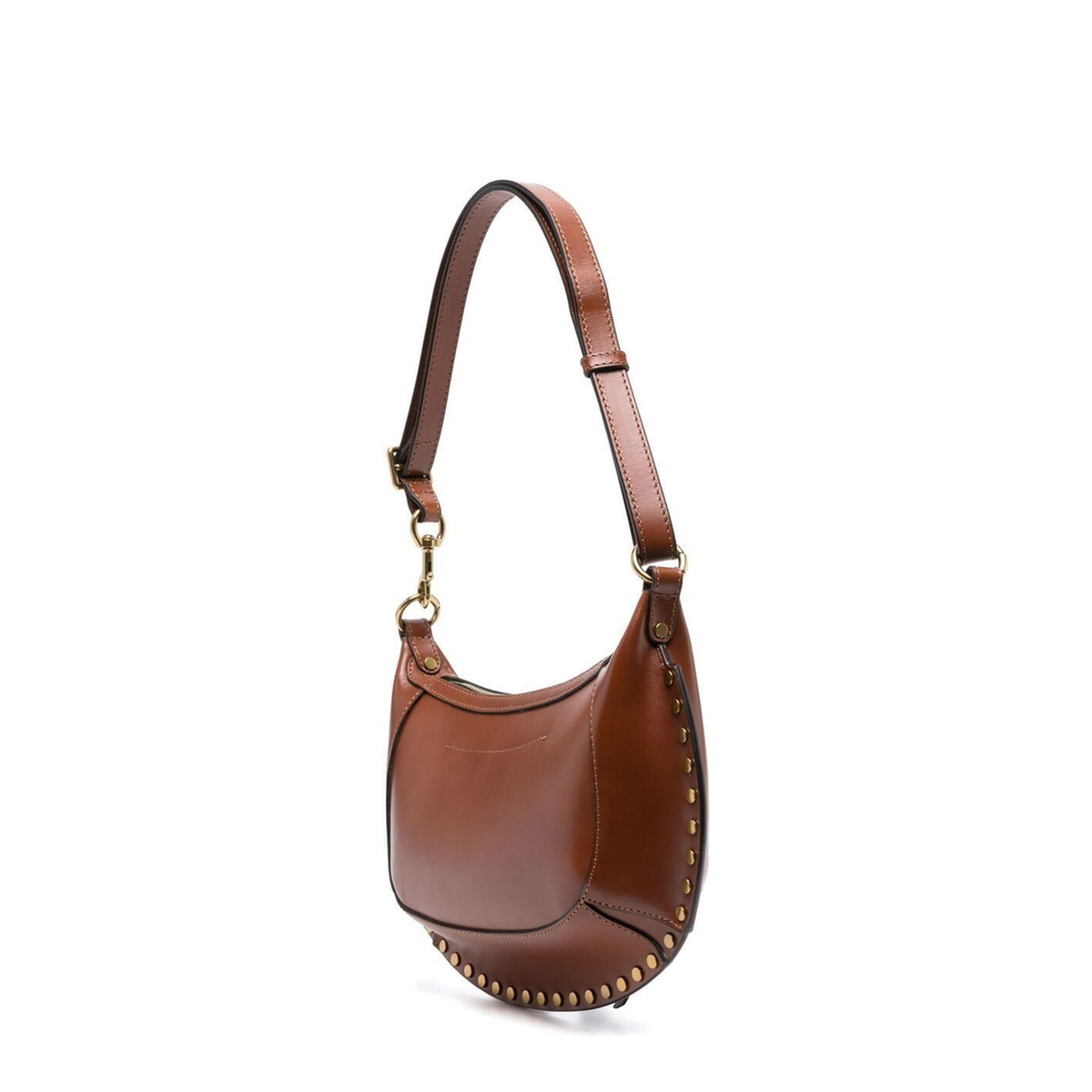 Oskan Moon Calf Leather Shoulder Bag - Cognac - Image 3