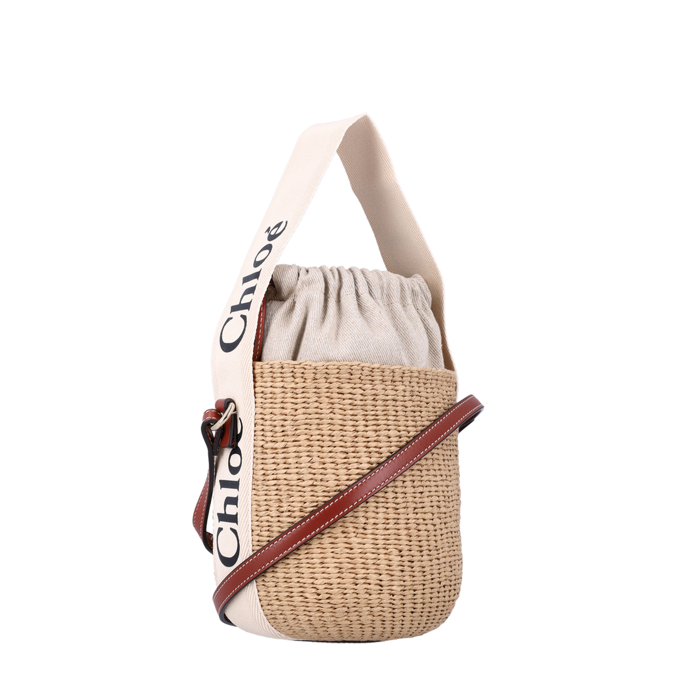Small Woody Basket in Natural Fibers - Image 2