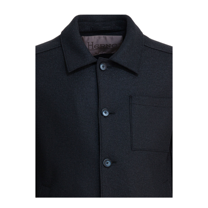 Virgin Wool Overshirt Jacket - Image 3