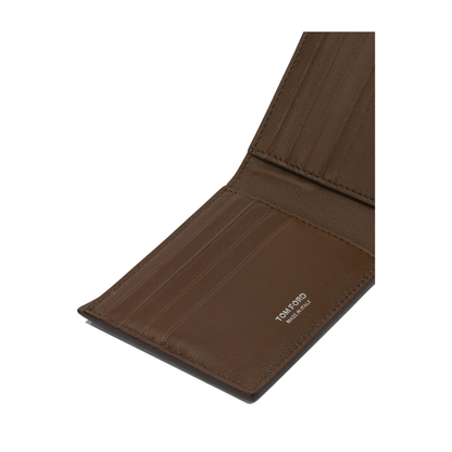 Crocodile Print Leather Wallet Brown - Image 4