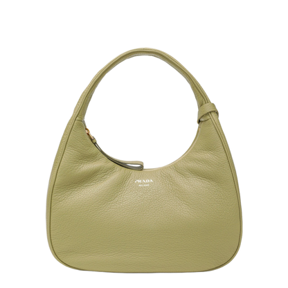 Soft Sound Medium Leather Shoulder Bag - Pistachio Green - Image 1