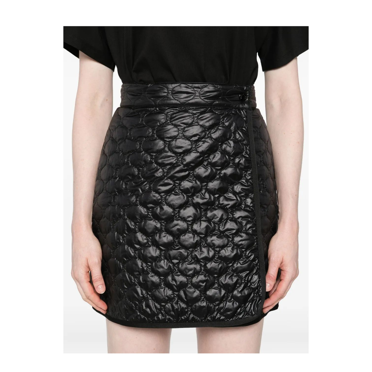 Square-Quilted Padded Mini Skirt - Image 1