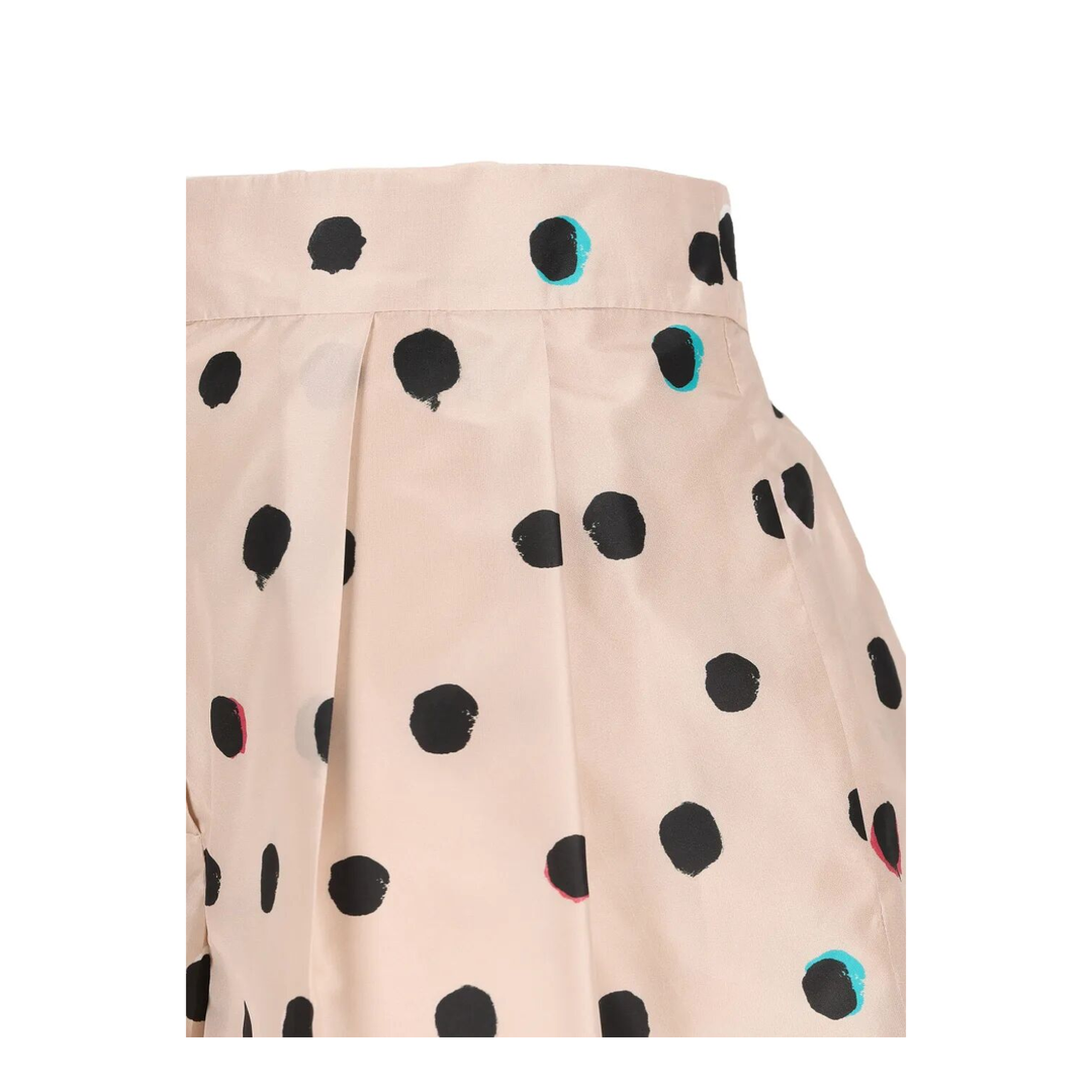 Dots-Print Taffeta Flared Shorts - Image 3