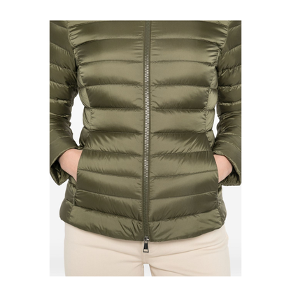 Olive Green Nylon Genet Down Jacket - Image 4