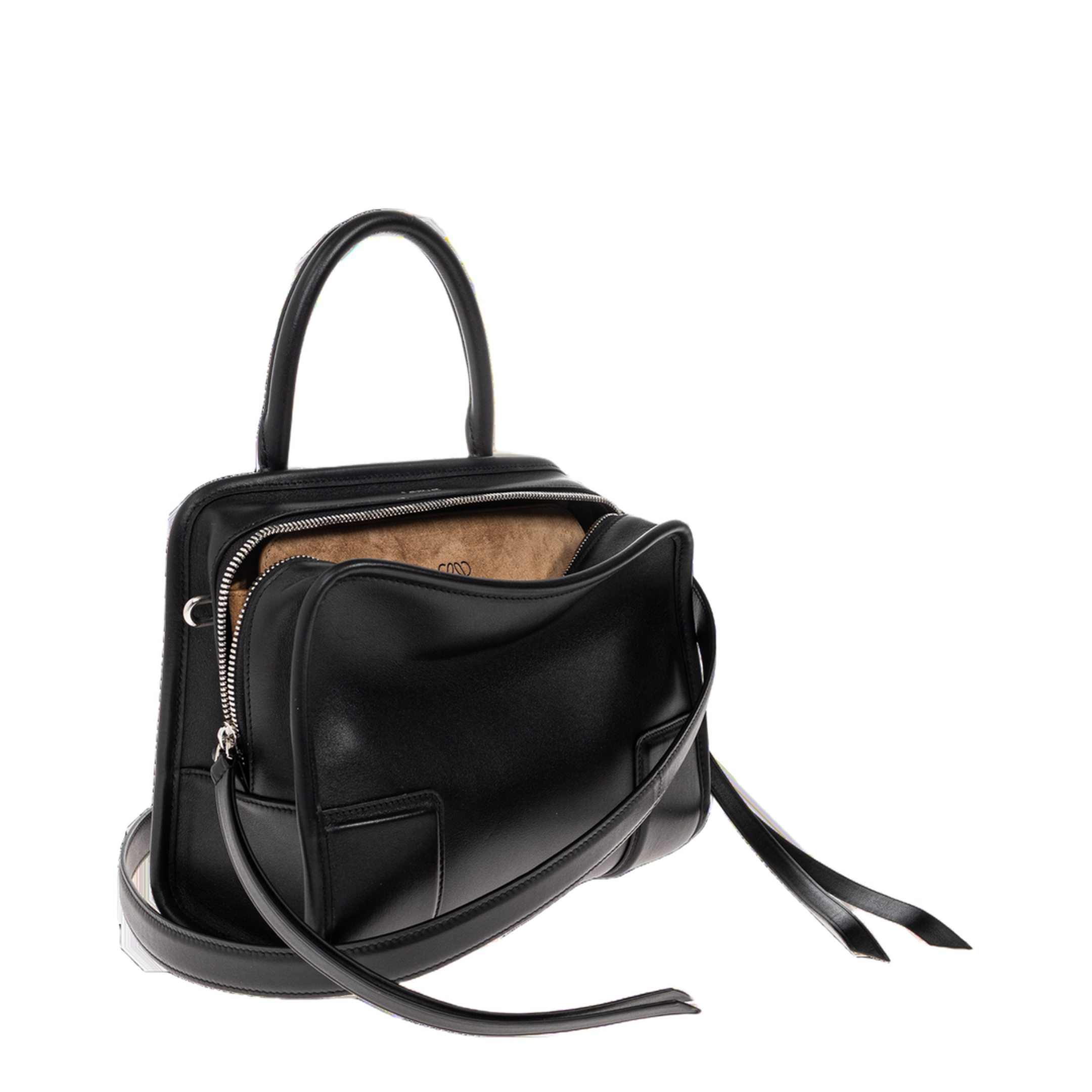 Amazona Small Soft Calfskin Top Handle Bag - Black - Image 3
