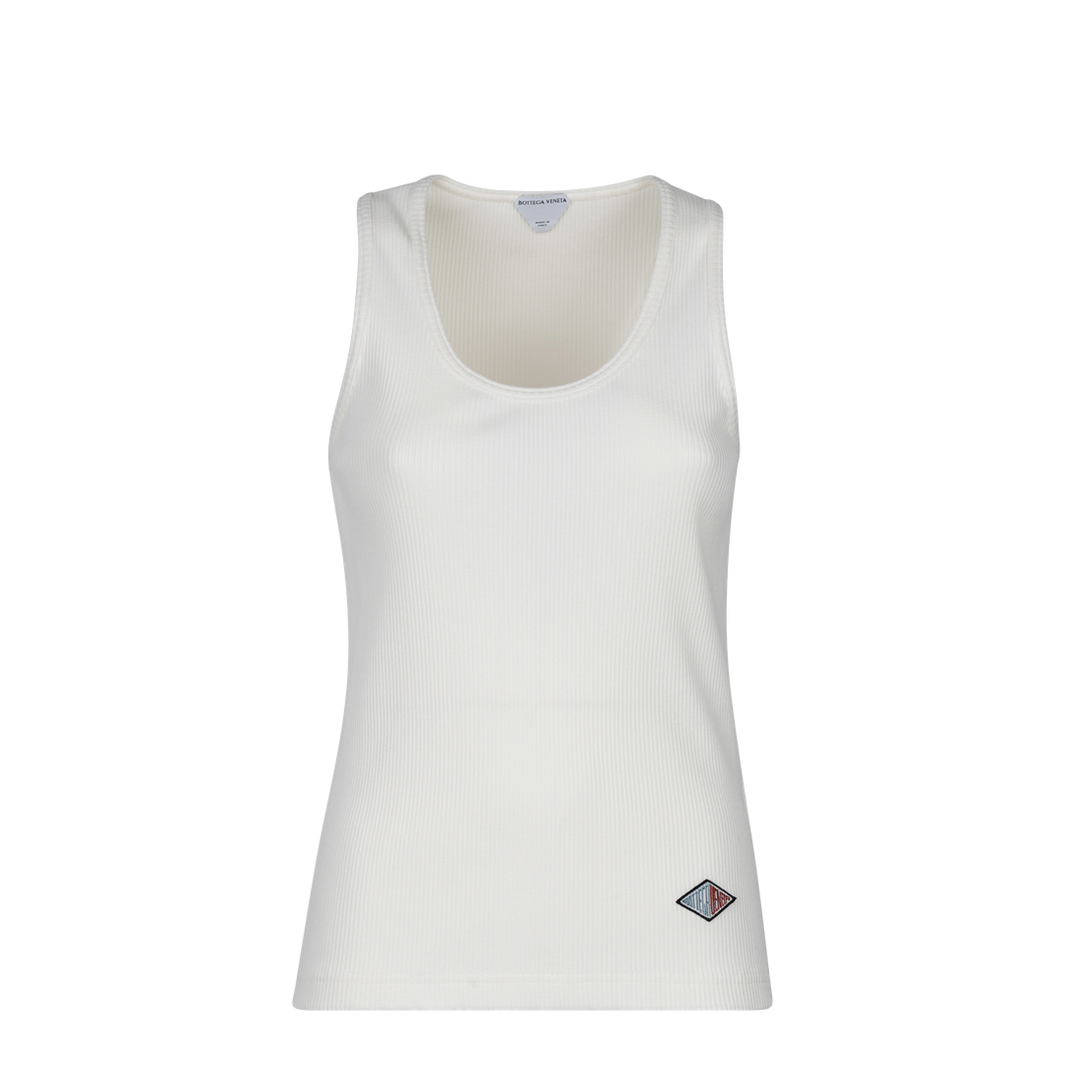 Compact Cotton Ribbed Jersey Tank Top - Image 1