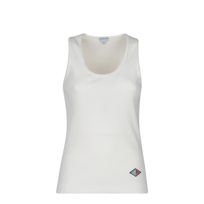 Compact Cotton Ribbed Jersey Tank Top - Image 1