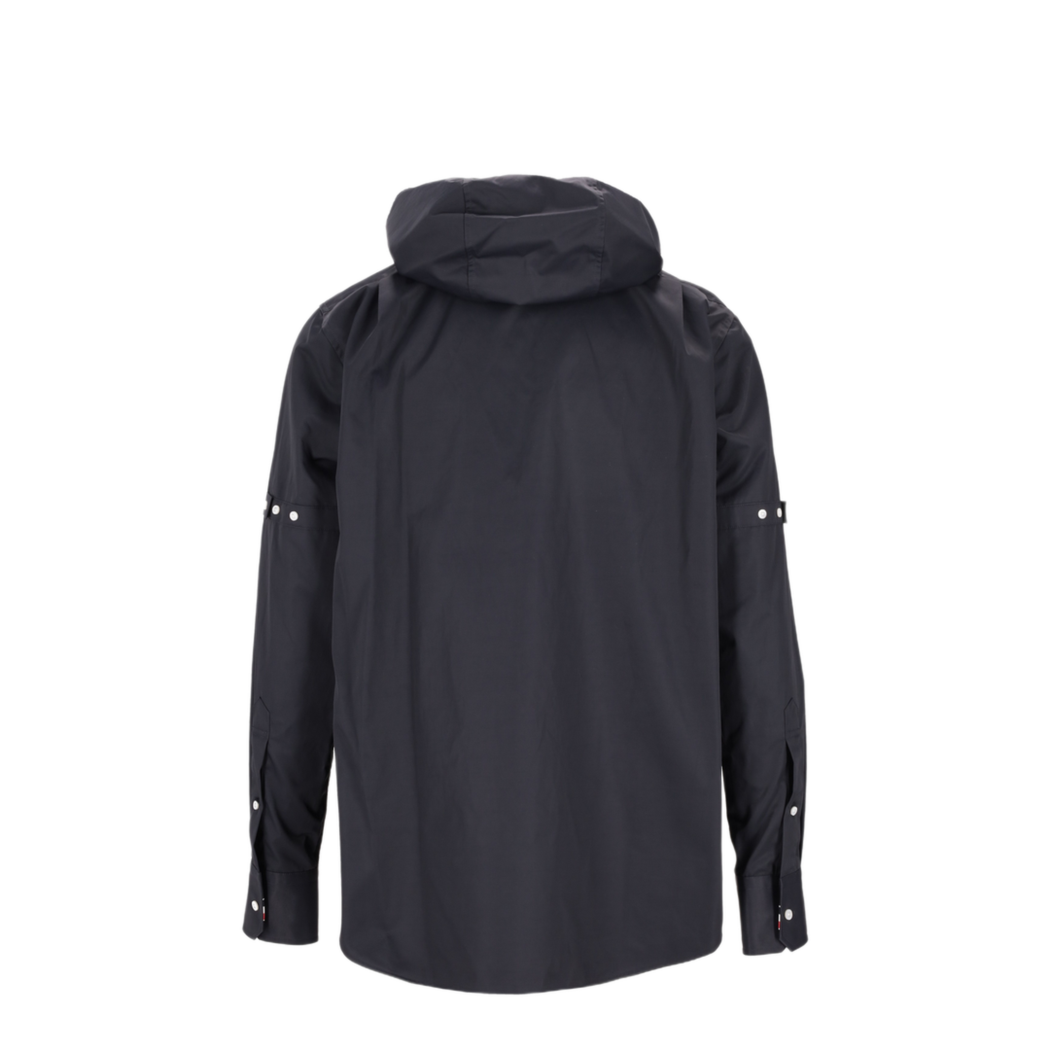Hooded Straight Fit L/S Shirt with RWB Cuff Detail and Front Placket and Self Armband in Poly Cotton - Image 2
