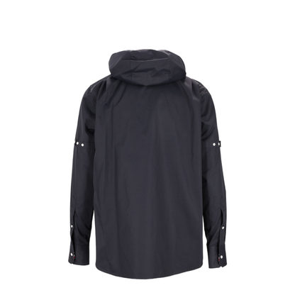 Hooded Straight Fit L/S Shirt with RWB Cuff Detail and Front Placket and Self Armband in Poly Cotton - Image 2