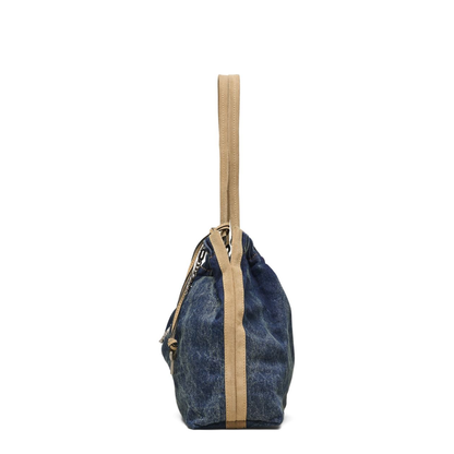 The Denim Suede Cristina Tote - Dark Wash Indigo - Image 5