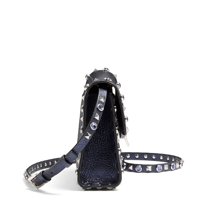 Rockstud Small Shoulder Bag in Laminated Leather with Cabochon Stones - Image 3