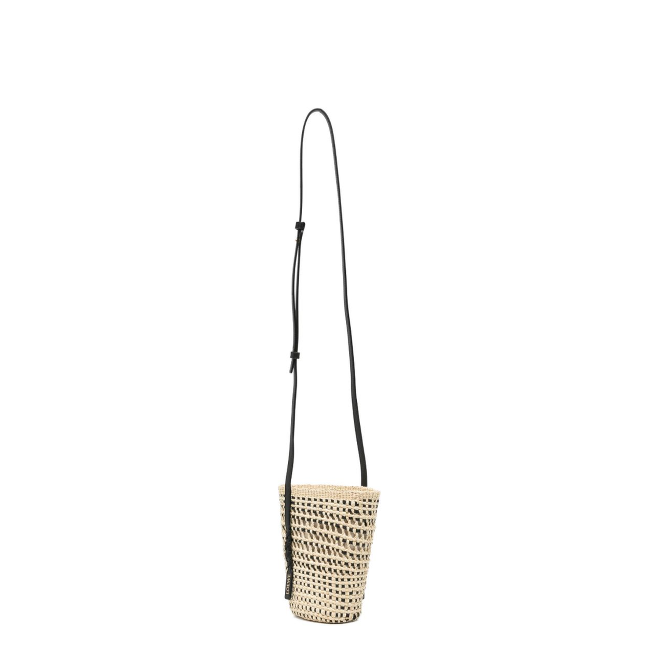 Paula's Ibiza Braid Pocket Iraca Palm Pouch - Natural/Black - Image 3