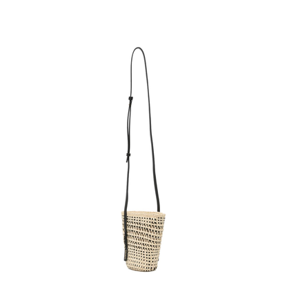 Paula's Ibiza Braid Pocket Iraca Palm Pouch - Natural/Black - Image 3