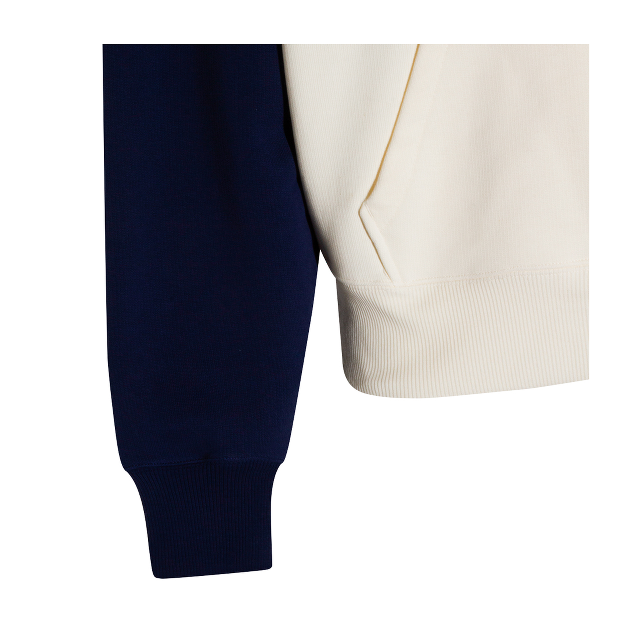 Hoodie in Cream/Blue - Image 7