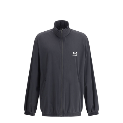 Black Front Zip Fastening High Neck Jacket - Image 1