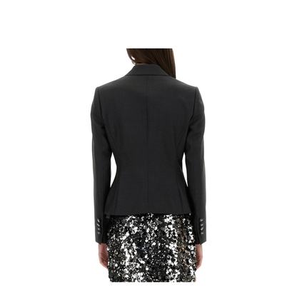 Double-Breasted Jacket with Logo Buttons - Image 3