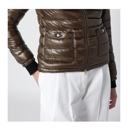 Military Green Ultralight Nylon Bomber Jacket - Image 2