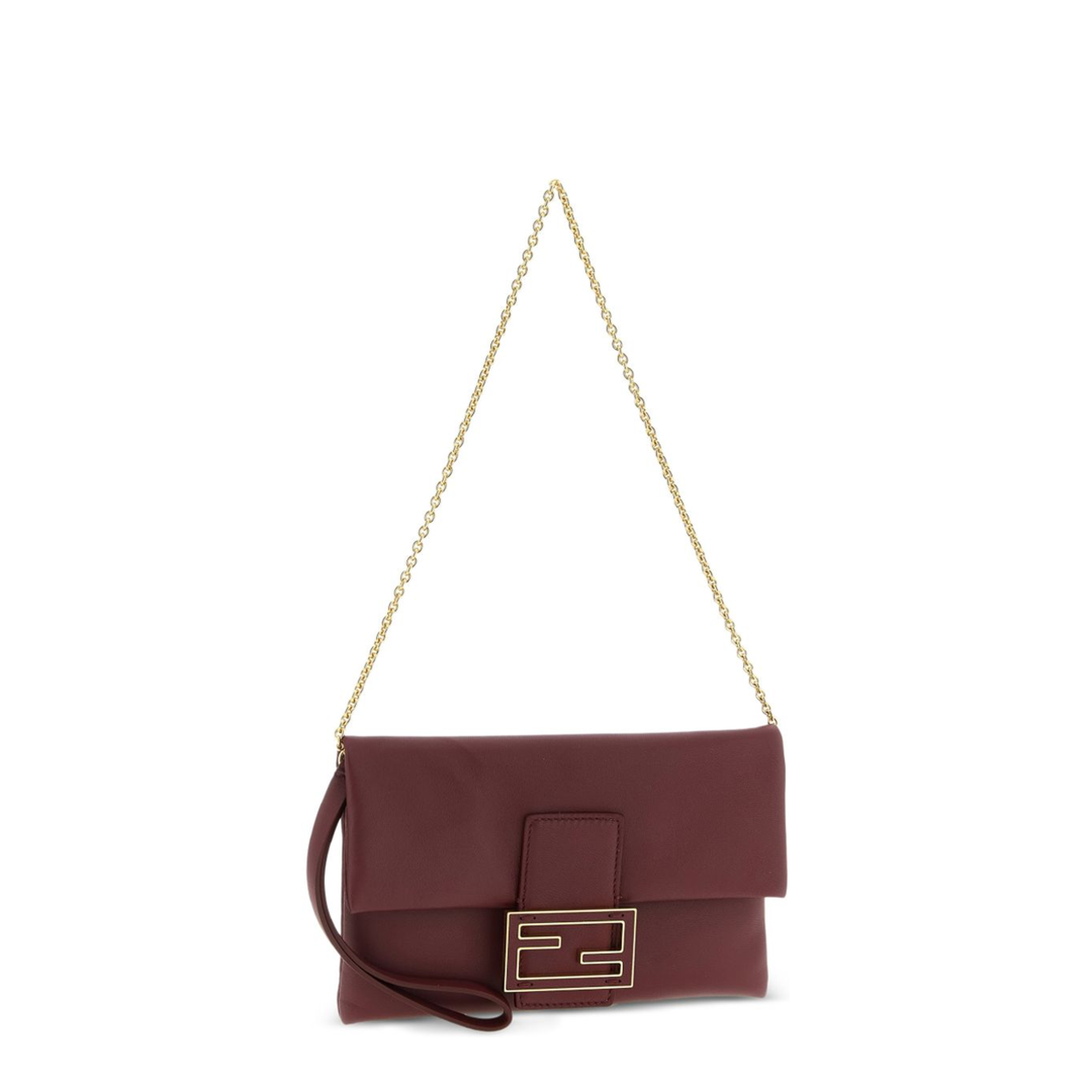 Medium Lambskin Pouch - Burgundy - Image 4