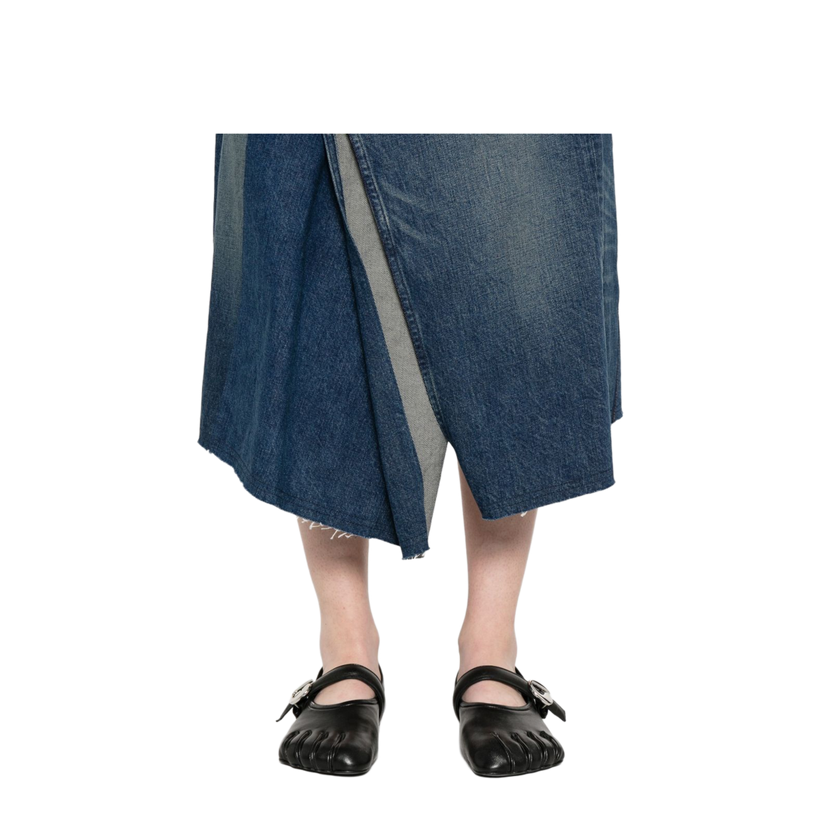 Denim Asymmetric Skirt - Image 2
